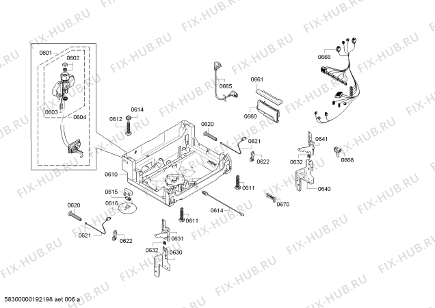 Схема №5 5VF771IP с изображением Силовой модуль запрограммированный для посудомойки Bosch 12009763
