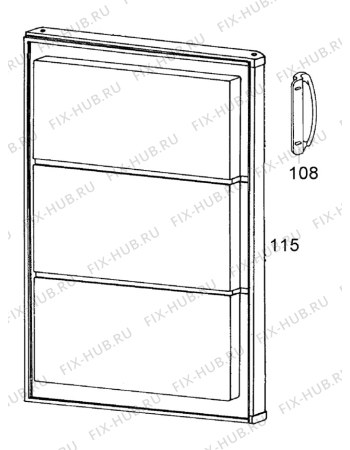 Взрыв-схема холодильника Novamatic TF115-IB - Схема узла Door 003