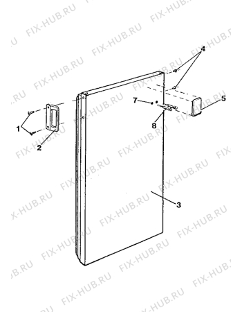 Взрыв-схема холодильника Acec SV230 - Схема узла Freezer door