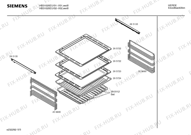 Схема №4 HB31020SK с изображением Панель управления для плиты (духовки) Siemens 00297388