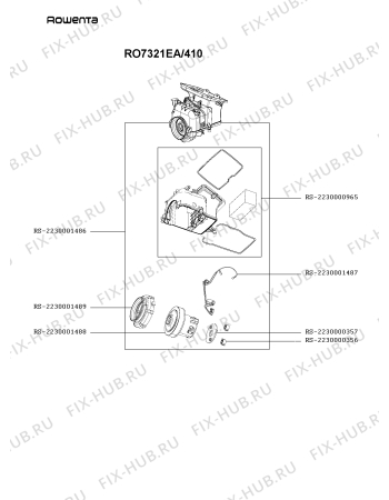 Схема №3 RO7366EA/410 с изображением Электромотор для мини-пылесоса Rowenta RS-2230001486