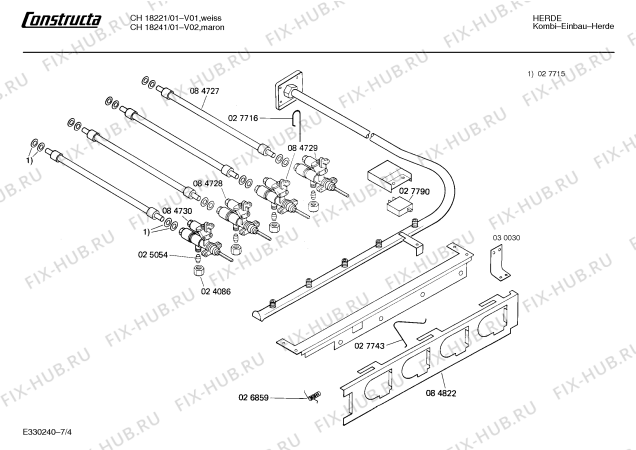 Схема №6 CH18241 с изображением Панель для плиты (духовки) Bosch 00286927