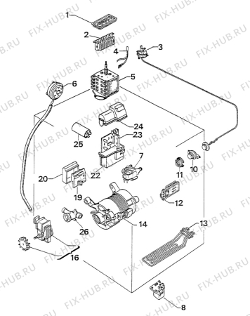 Взрыв-схема стиральной машины Electrolux WH230 - Схема узла W30 Electrical details E