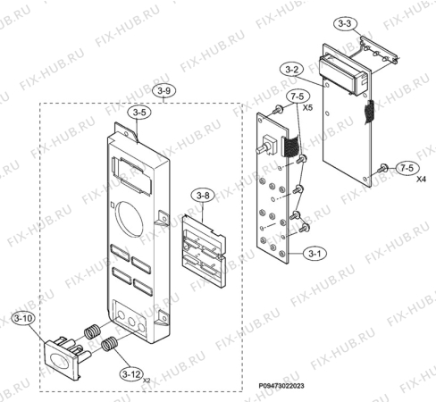 Взрыв-схема микроволновой печи Aeg Electrolux MC1761EM - Схема узла Section 2