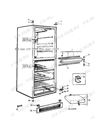 Взрыв-схема холодильника Unknown TR1228A - Схема узла C10 Cabinet