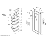 Схема №3 GSN32A70 с изображением Дверь для холодильника Bosch 00243644