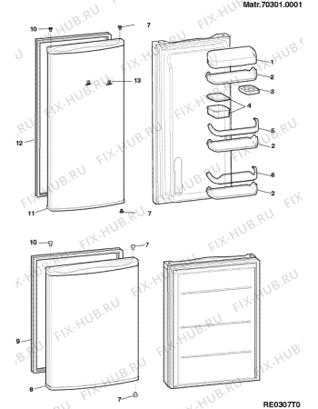 Взрыв-схема холодильника Hotpoint FFIAA52P (F086735) - Схема узла
