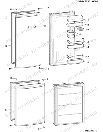 Схема №3 HBNF5517SUK (F155581) с изображением Часть корпуса для холодильника Indesit C00525551