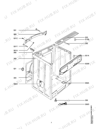 Взрыв-схема стиральной машины Aeg LAV76785 - Схема узла Housing 001