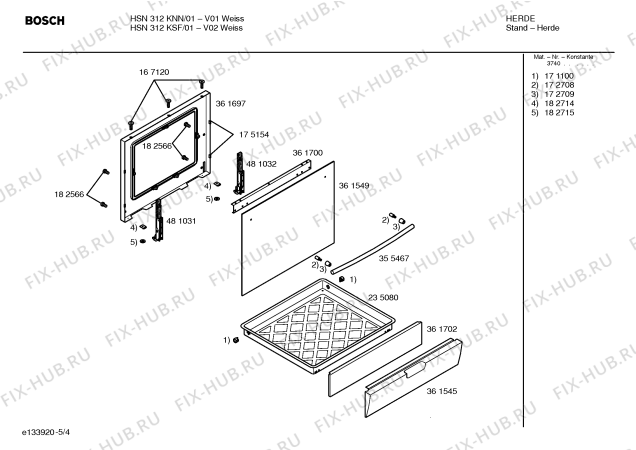 Схема №2 HL24428SC с изображением Цокольная панель для плиты (духовки) Bosch 00361545