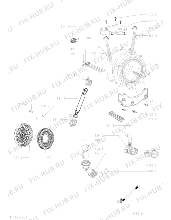 Схема №2 WFW5090GW с изображением Электромагнит для стиральной машины Whirlpool 481010846345