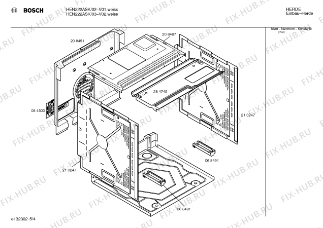 Схема №4 HEN222ACC с изображением Панель управления для электропечи Bosch 00295037