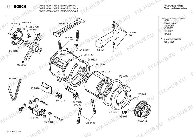 Схема №2 WFB1605AU SILENT & QUICK 800 с изображением Кабель для стиральной машины Bosch 00353521