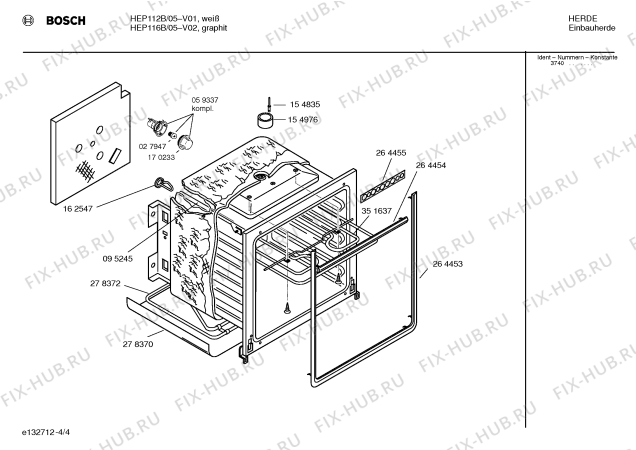 Взрыв-схема плиты (духовки) Bosch HEP116B - Схема узла 04