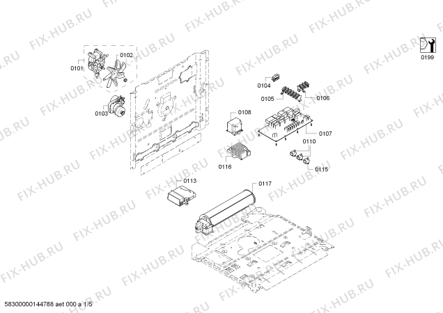 Схема №5 BO220101 с изображением Стеклянная полка для плиты (духовки) Bosch 00663608