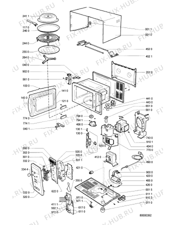 Схема №1 MCCA 4920 SW с изображением Панель управления для свч печи Whirlpool 481245358819