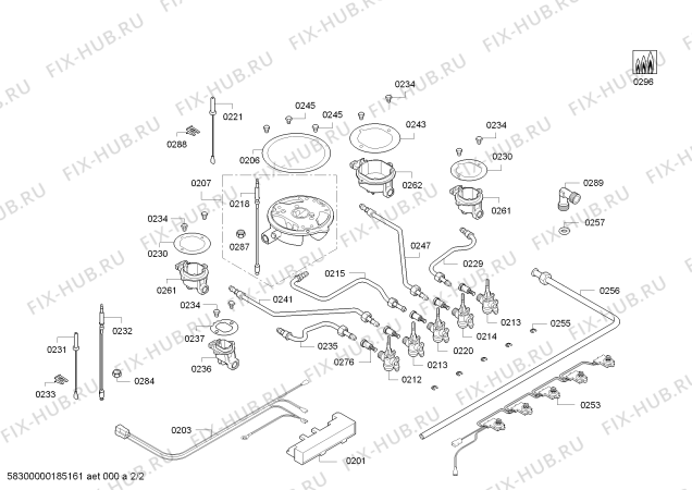 Схема №1 PPQ718B91E 4G+1W BO T70F 2011 с изображением Варочная панель для духового шкафа Bosch 00687131