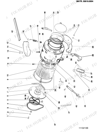 Схема №3 WP831TXTK (F013663) с изображением Руководство для стиралки Indesit C00048009