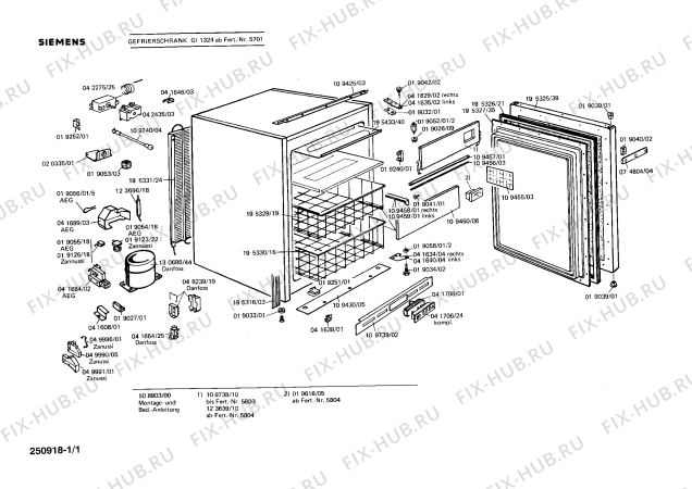 Схема №1 GI1324 с изображением Клапан для холодильной камеры Siemens 00109738