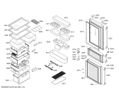 Схема №3 KKF29526TI с изображением Дверь для холодильной камеры Bosch 00245279