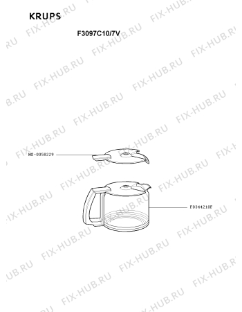 Схема №2 F3097C10/7VF с изображением Спецфильтр для кофеварки (кофемашины) Krups MS-5370299