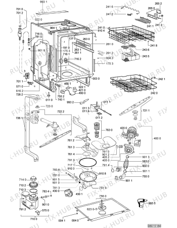 Схема №1 GSFH 1680 IN с изображением Мини-ручка для посудомоечной машины Whirlpool 481241029484