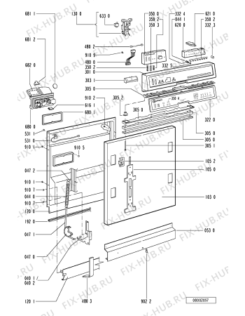 Взрыв-схема посудомоечной машины Bauknecht GSI 4896 HW-IN - Схема узла