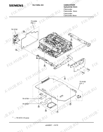 Схема №10 FA174R6 с изображением Инструкция по эксплуатации для плиты (духовки) Siemens 00531044