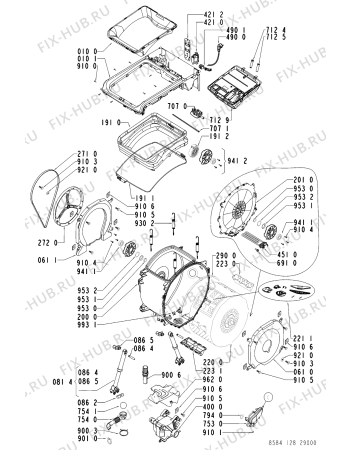 Схема №2 EV 1280 с изображением Обшивка для стиралки Whirlpool 481245214523
