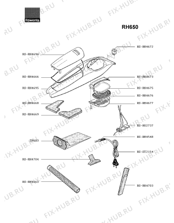 Схема №1 RH650 с изображением Покрытие для мини-пылесоса Rowenta RS-RH4697