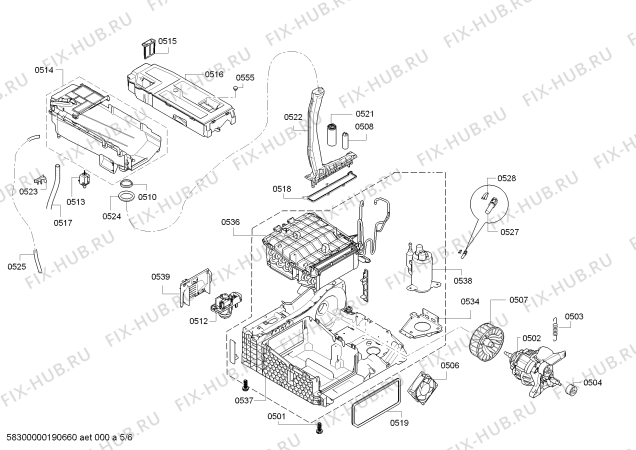 Схема №6 WT44W5V5 iQ700 self Cleaning condenser с изображением Силовой модуль запрограммированный для сушильной машины Siemens 00635650