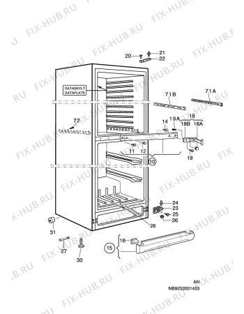 Взрыв-схема холодильника Husqvarna Electrolux QT4531RW - Схема узла C10 Cabinet