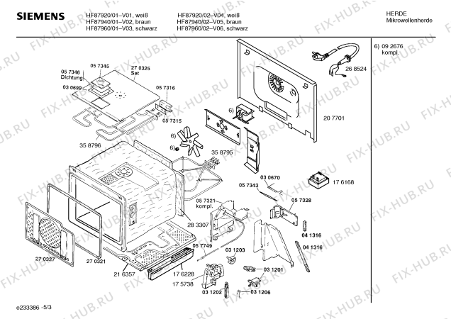 Схема №4 HF87920 с изображением Инструкция по эксплуатации для микроволновой печи Siemens 00526628