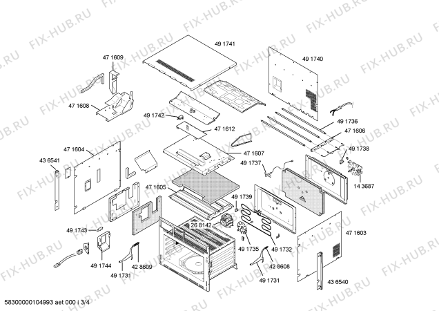 Схема №2 H5972N0 с изображением Шильдик для плиты (духовки) Bosch 00495029