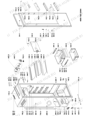 Схема №2 ART 9910/A+ SF с изображением Заглушка для холодильной камеры Whirlpool 481050322941