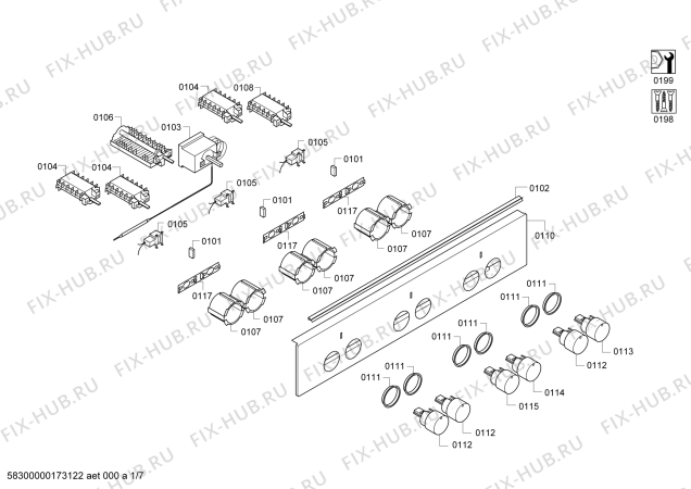 Схема №6 HD621210G с изображением Ручка конфорки для электропечи Siemens 00611489