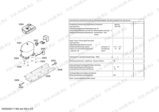 Схема №2 KGV76600 с изображением Конденсатор для холодильника Bosch 00243652