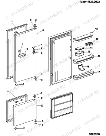 Схема №3 BCS331CINA (F038306) с изображением Руководство для холодильной камеры Indesit C00258632