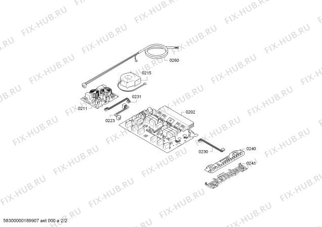 Схема №2 N53TD40N0 с изображением Стеклокерамика для электропечи Bosch 00773115