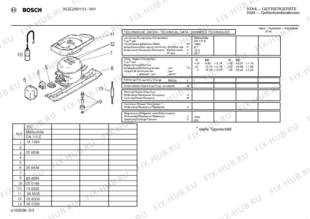 Схема №3 KGE2501 с изображением Инструкция по эксплуатации для холодильной камеры Bosch 00526277