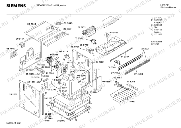 Схема №2 HE46220 с изображением Панель для электропечи Siemens 00273178