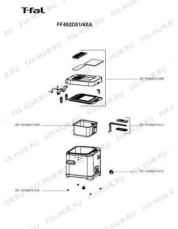 Схема №1 FF492D51/4XA с изображением Провод для тостера (фритюрницы) Seb FS-9100022307