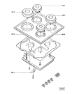 Схема №1 AKM 124 IX с изображением Затычка для плиты (духовки) Whirlpool 481944238422