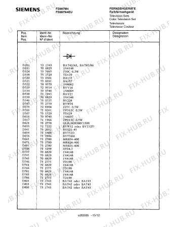Схема №10 FS997N4EU с изображением Сервисная инструкция для телевизора Siemens 00535390