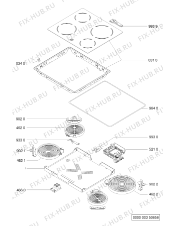 Схема №1 EK 3460 WS с изображением Панель Whirlpool 481925998595