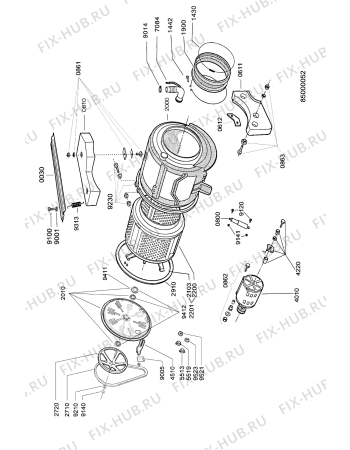 Схема №3 AWG 331/3 с изображением Винт для стиральной машины Whirlpool 481221458048