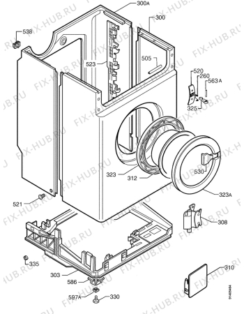 Взрыв-схема стиральной машины Tricity Bendix AW1250 - Схема узла Cabinet + armatures