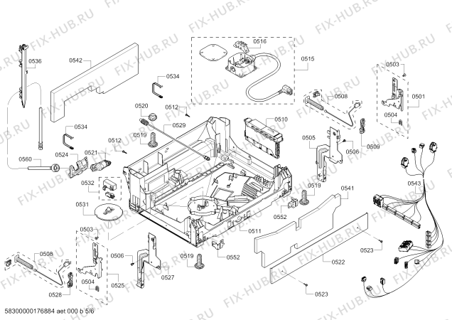 Схема №5 SHE7PT55UC с изображением Панель управления для посудомойки Bosch 00770844
