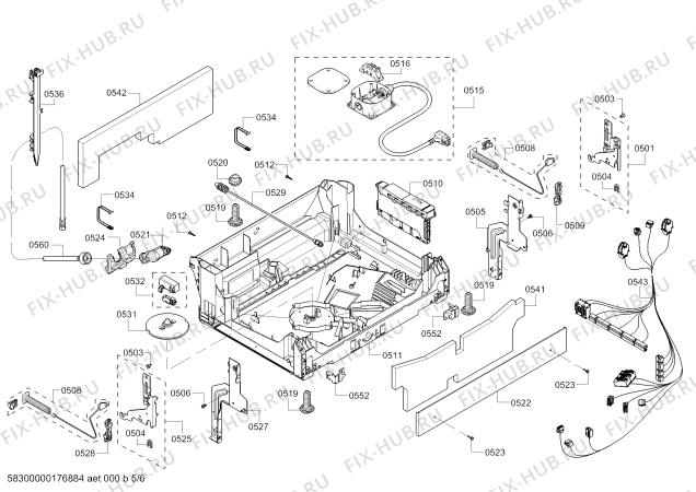 Схема №5 SHE68T55UC see VO Text с изображением Вставка для посудомоечной машины Bosch 00651435