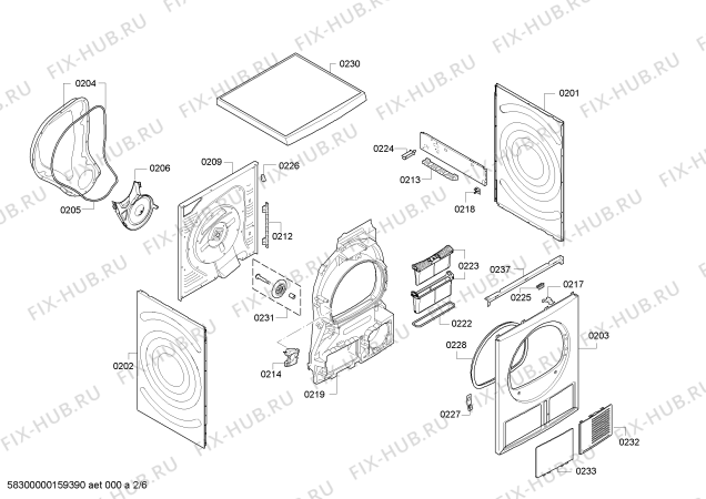 Схема №4 WTW84160CH EcoAvantixx7 с изображением Вкладыш для сушилки Bosch 00624165